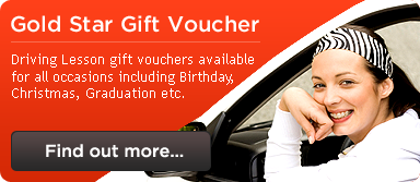 Gold Star Driving Lesson Gift Vouchers available